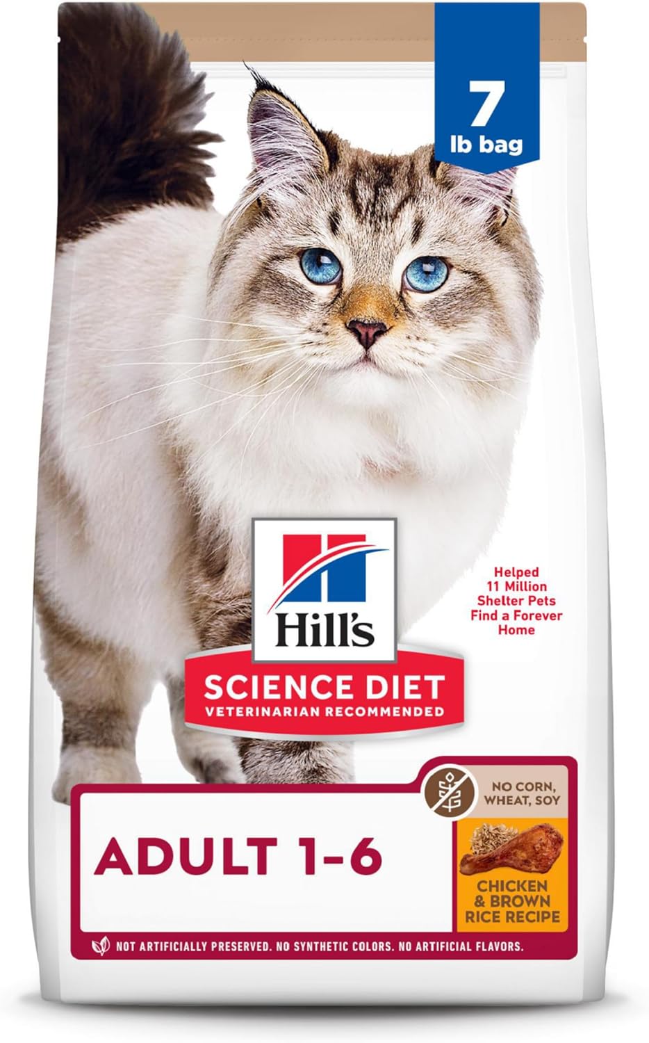 Hill's Science Diet Adult 1-6 Chicken Brown Rice Cat Food