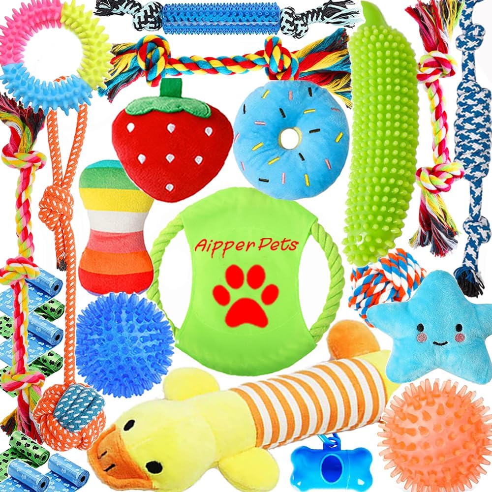 Aipper 25 Pack Dog Toys for Puppies and Small Dogs
