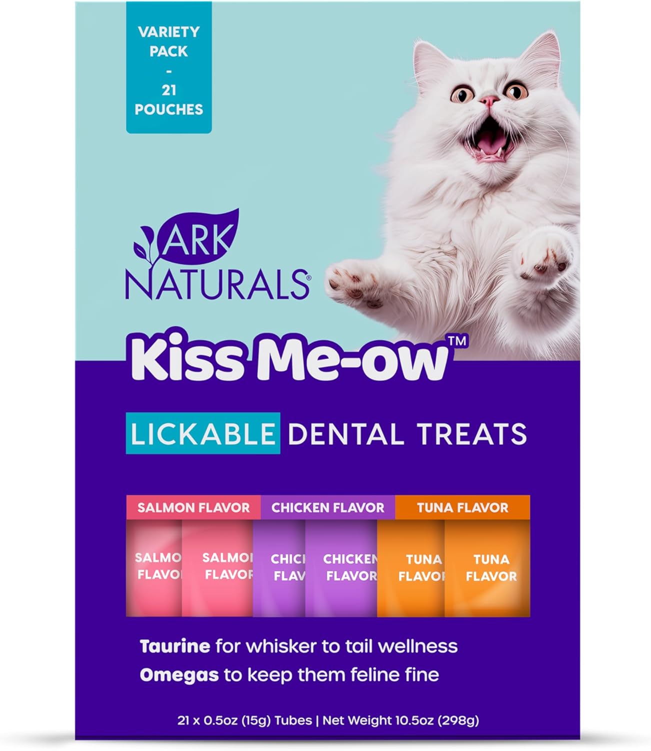 Ark Naturals Kiss Me-Ow Lickable Cat Dental Treat Variety Pack