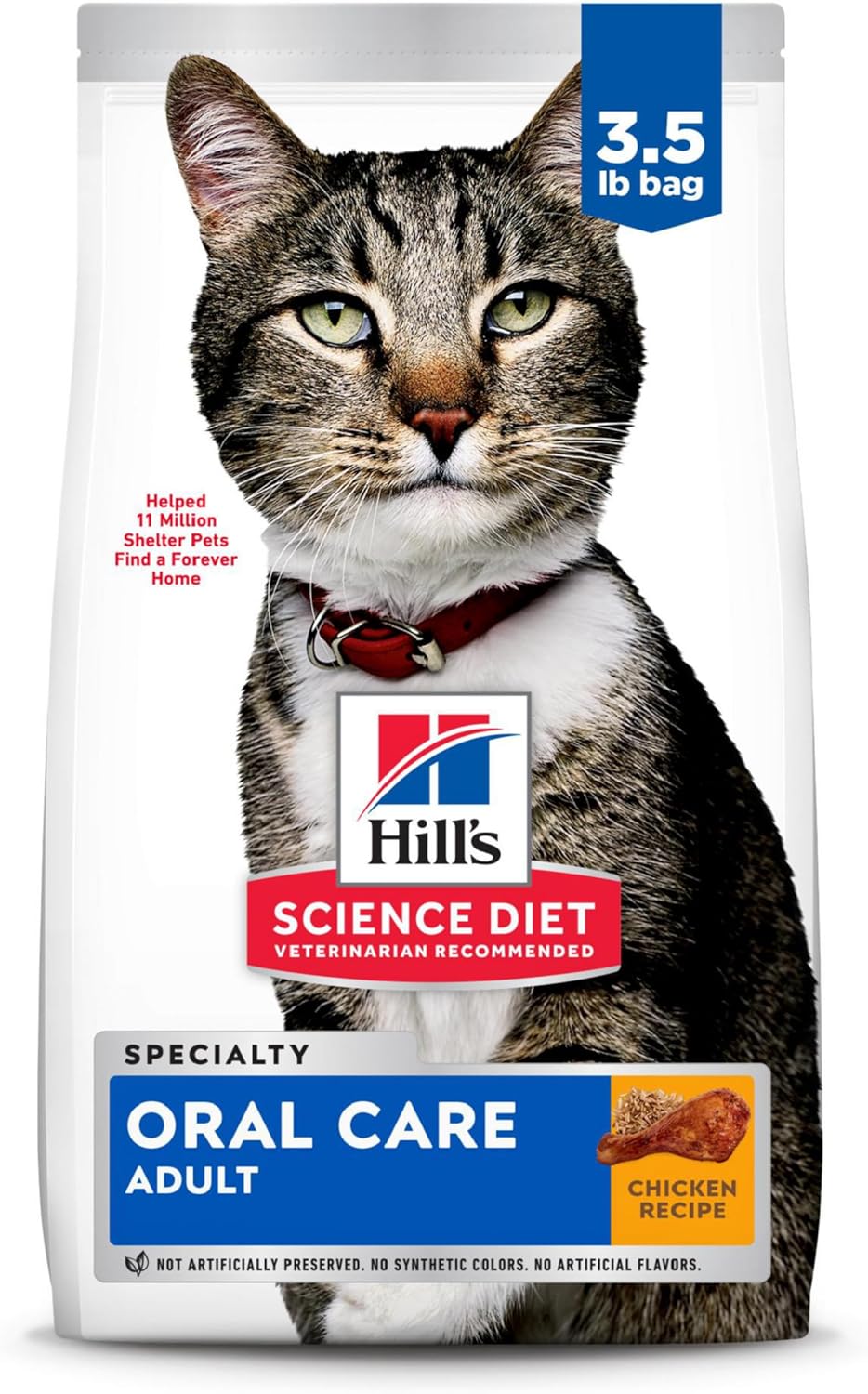 Hill's Science Diet Oral Care Chicken Dry Cat Food 3.5 lb Bag