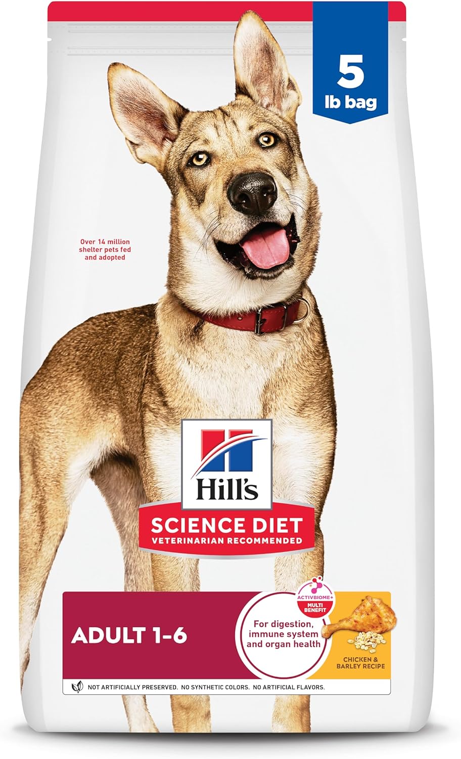 Hill's Science Diet Adult 1-6 Chicken and Barley Dry Dog Food 5 lb Bag