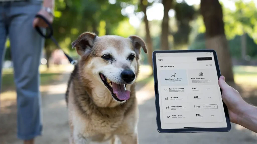 "Active senior dog protected with the best pet insurance for older dogs 2026"