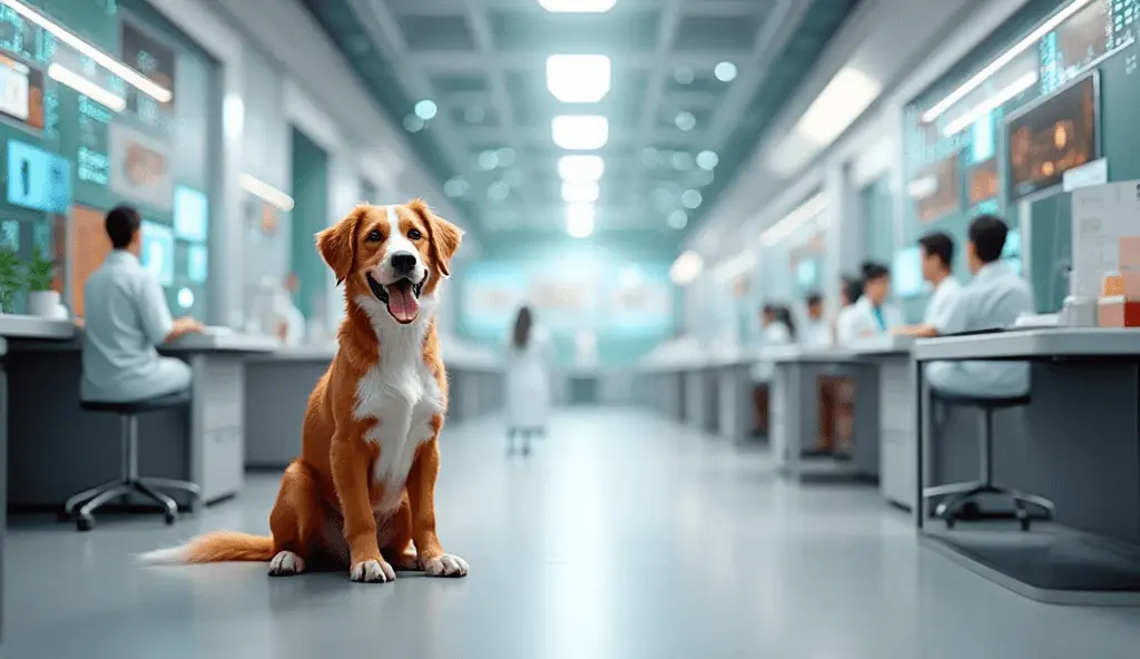 Happy dog with insurance paperwork, showing best dog dental cleaning care providers in 2025