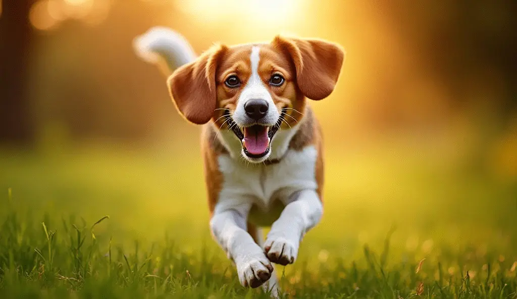 Healthy senior beagle smiling after dental care – embrace pet insurance for older dogs with dental extraction coverage