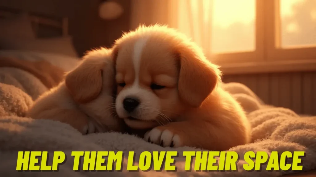 Stop Your Puppy from Crying in the Crate: puppy going for a nighttime potty break”