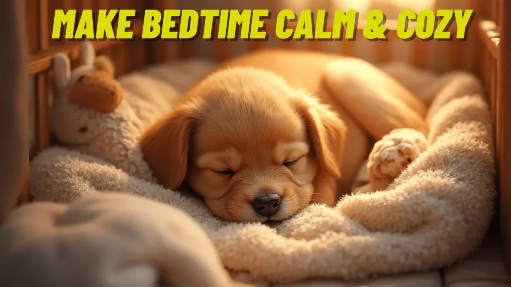 Stop Your Puppy from Crying in the Crate: puppy cuddling with owner before bedtime near the crate