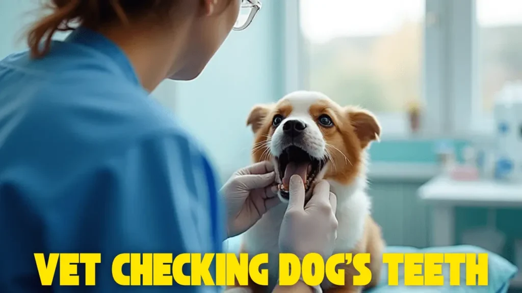 Veterinarian performing a dental exam on a small dog — professional dog dental care tips for cleaner teeth and fresher breath.