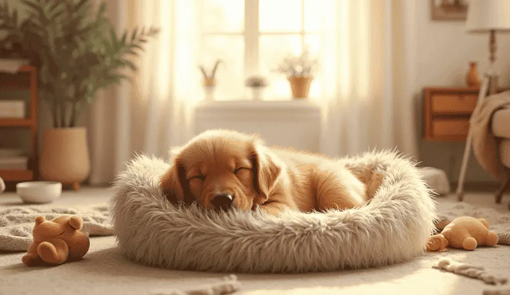 How to take care of a puppy at home for beginners — creating a cozy and safe puppy space.
