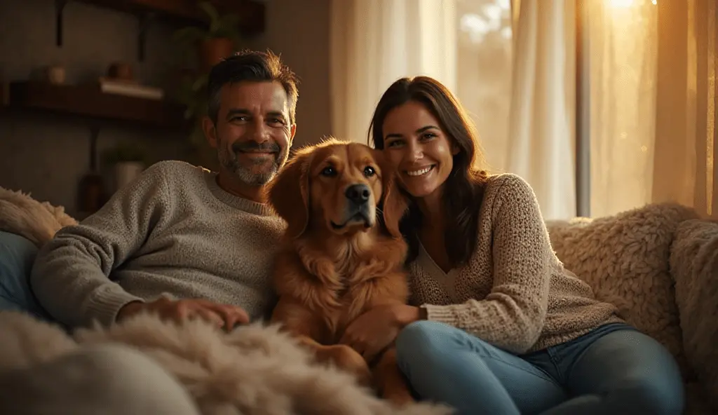 family with new dog understanding benefits of pet insurance for first time dog owners