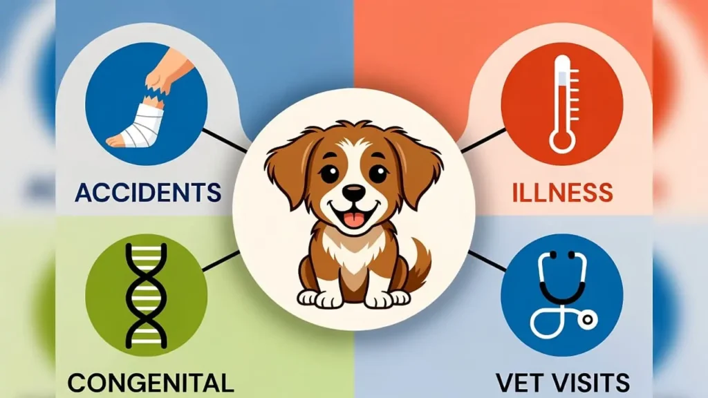 Infographic illustrating Lemonade Pet Insurance Cost for Puppies coverage