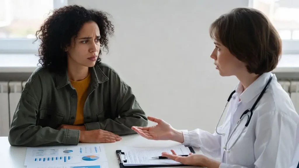 Dog owner learning about canine parvovirus vaccine cost and safety