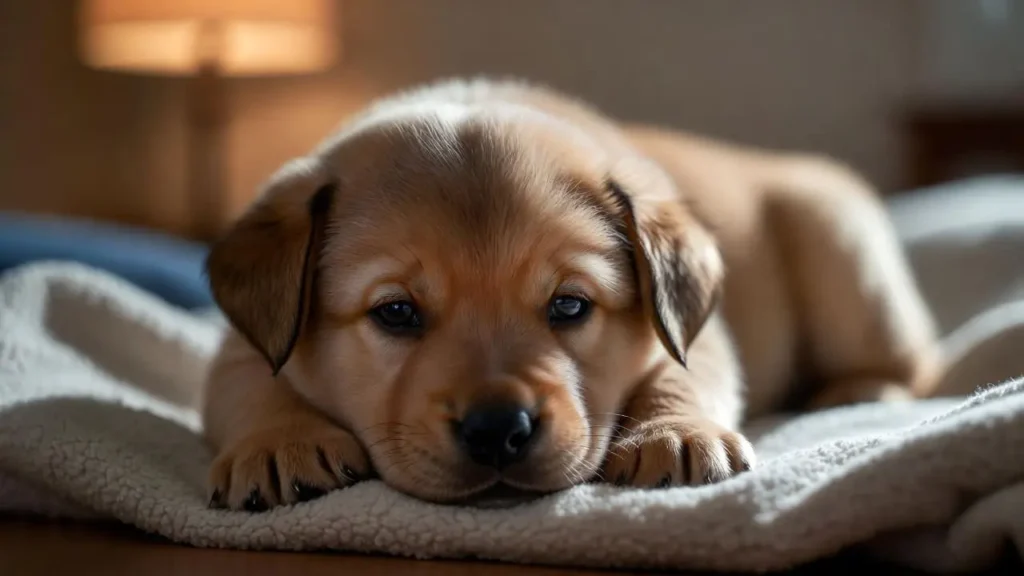 Infographic showing common mild side effects of canine parvovirus vaccine in puppies