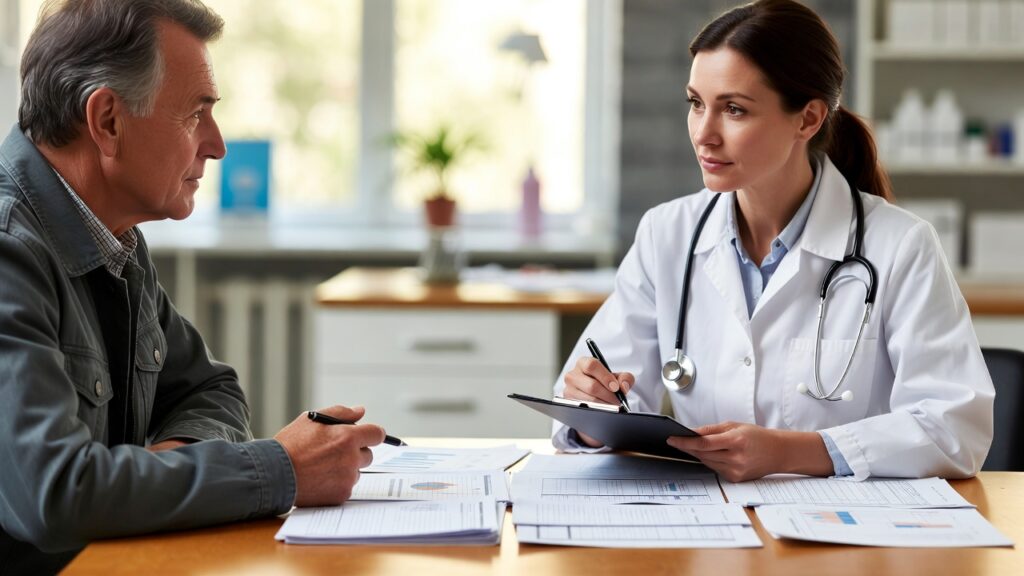 Pumpkin Pet Insurance Covers Pre Existing Conditions – pet owner consulting vet about dog insurance