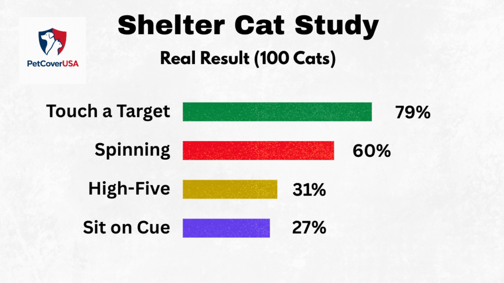 cat clicker training success rates — shelter study results 100 cats
