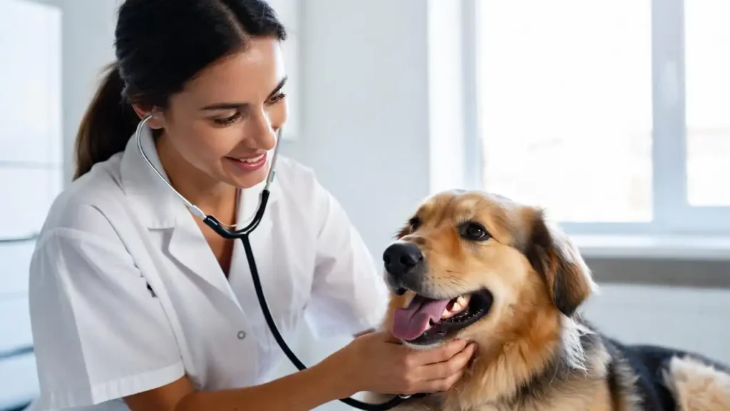 Vet Visit Cost Calculator USA – veterinarian examining a dog in clinic