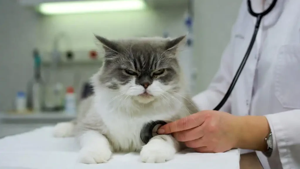 Vet Visit Cost Calculator USA – cat routine checkup at veterinary clinic